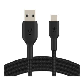 Belkin CAB002bt3MBK BoostCharge Braided USB-C to USB-A Cable 3m