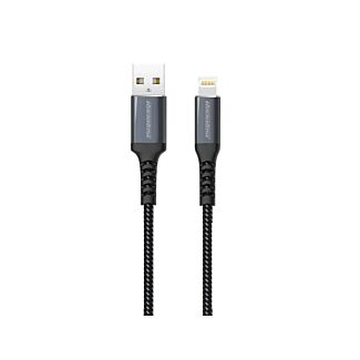 Rockrose RRCS07L Powerline AL 2.4A 1M Lightning Fast Charge & Data Sync Cable