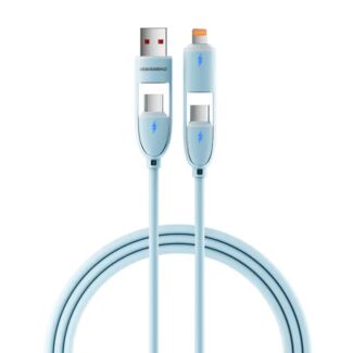 Rockrose RRCS24ACCL Hercules Quad-Core 60W Max Silicone 4-in-1 Fast Charging Cable