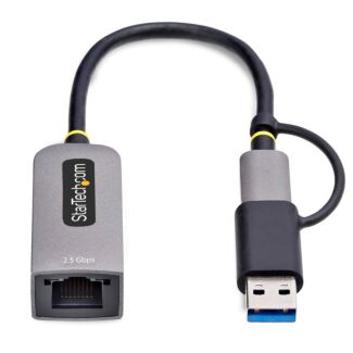 StarTech U2GA-USB-C-ETHERNET 2.5GbE USB-C to Ethernet Adapter with USB-A Converter