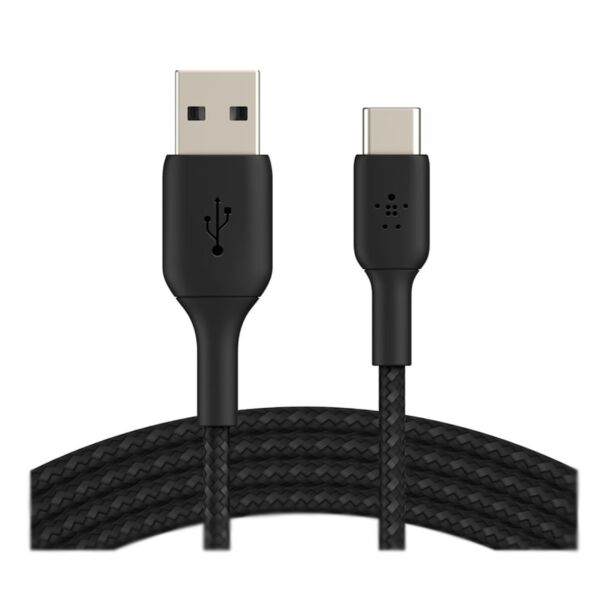 Belkin CAB002bt3MBK BoostCharge Braided USB-C to USB-A Cable 3m