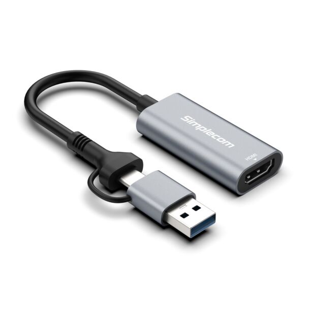 Simplecom DA306C USB 3.0 and USB-C to HDMI Video Card Adapter