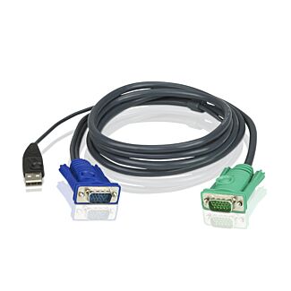 Aten 2L-5205U 5M 3 in 1 VGA USB Console KVM SPLIT Cable NO WTY