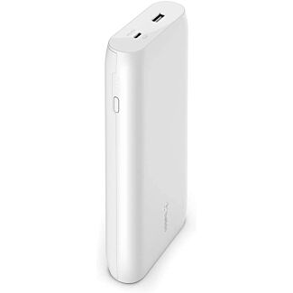 BELKIN BPB002BTWT POWER BANK, 20K mAh, USB-C PD(1) 30W OPTIMAL, USB-A (1), WHT, UB-C TO A CBL, 2YR
