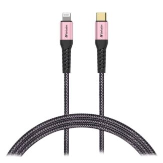 Verbatim 66050 Type C to Lightning Cable with Kevlar 120cm Rose Gold