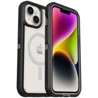 Otterbox 77-90062 Defender Series XT Clear iPhone 14 Case Black Crystal with MagSafe