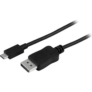 StarTech CDP2DPMM6B 6ft USB-C to DP Adapter Cable Black - 4K 60 Hz