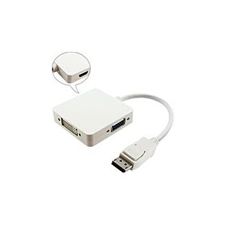 Comsol DP-VDH-AD 20cm DisplayPort Male to VGA / DVI / HDMI Adapter