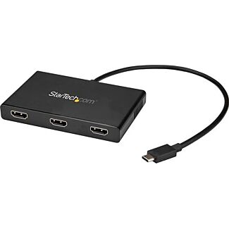 StarTech MSTCDP123HD USB C to HDMI Splitter - 3-Port MST Hub