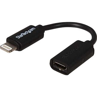 StarTech USBUBLTB Black Micro USB to Lightning Adapter