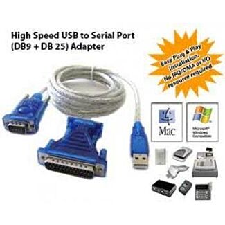 USB to Serial (RS232) AdapterUSB to 9pin M and 25pin M USB to RS232