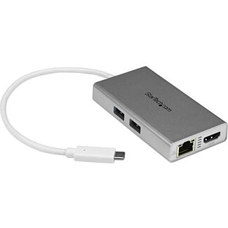 StarTech DKT30CHPDW USB C Multiport Adapter - PD - Silver