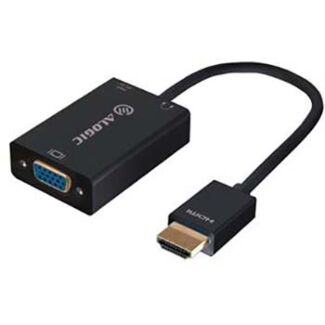 Alogic HDMI-VGA-AD-ADP 15cm Adaptor - HDMI Male to VGA Female + 3.5mm Audio Female