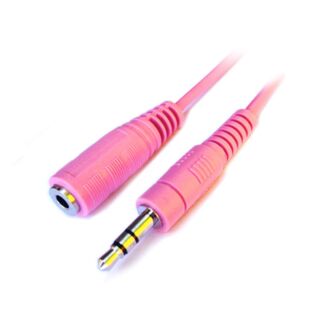 Alogic AD-EXT-0.5-Pink 0.5m Pink 3.5mm Stereo Audio Extension Cable - Male to Female