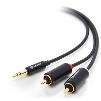 Alogic AD-SPL-02 2m 3.5mm Stereo Audio to 2 X RCA Stereo Male Cable 1 Male to 2 Male