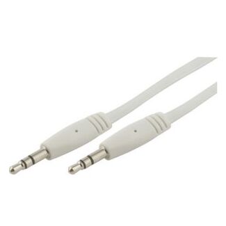 3.5mm-3.5mm Combined Audio Jack Male to Male Cable White CAMTMBW