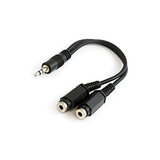 Comsol 35-MFF-10 10cm 3.5mm Stereo Male to 2 x 3.5mm Stereo Female Cable