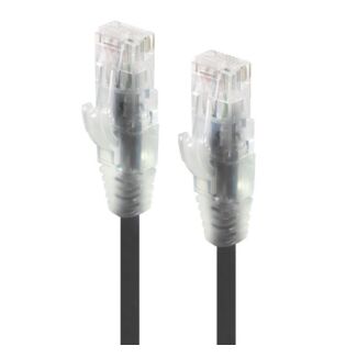 Alogic C6S-01BLK 1m Black Ultra Slim Cat6 Network Cable UTP 28AWG