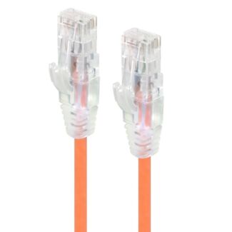 Alogic C6S-01ORN 1m Orange Ultra Slim Cat6 Network Cable UTP 28AWG