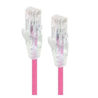 Alogic C6S-01PNK 1m Pink Ultra Slim Cat6 Network Cable UTP 28AWG