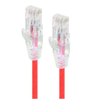 Alogic C6S-01RED 1m Red Ultra Slim Cat6 Network Cable UTP 28AWG