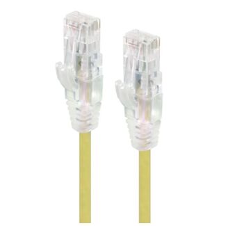 Alogic C6S-01YEL 1m Yellow Ultra Slim Cat6 Network Cable UTP 28AWG