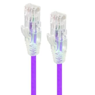 Alogic C6S-0.50PUR 0.50m Purple Ultra Slim Cat6 Network Cable UTP 28AWG