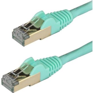 StarTech 6ASPAT1MAQ 1m Aqua Cat6a Ethernet Cable - STP