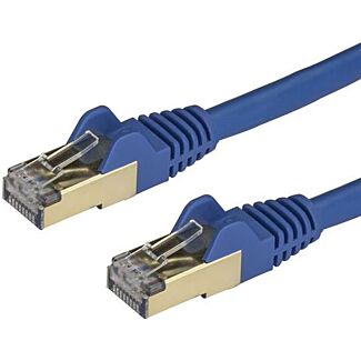 StarTech 6ASPAT50CMBL 0.5m Blue Cat6a Ethernet Cable - STP