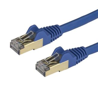 StarTech 6ASPAT1MBL 1m Blue Cat6a Ethernet Cable - Shielded (STP)