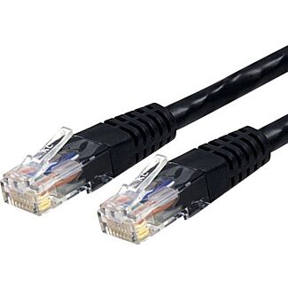 StarTech C6Patch15BK 15 FT Black Molded CAT6 UTP Patch Cable