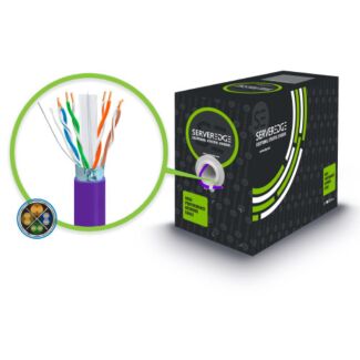 Serveredge C6AFUTSL305-PU CAT6A 305m Network Cable - FUTP Solid LSZH 23AWG - PURPLE