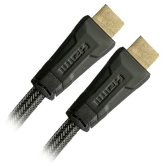 Cruxtec HC20-05-SG HDMI 2.0 4K with Ethernet Male to Male Cable 5m Grey with high strength Nylon Net Mesh Coat