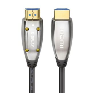 Cruxtec HS8K-10-SV HDMI 2.1 8K Ultra-HD (UHD) Optical fiber Male to Male Cable 10m 48 Gbps Silvery