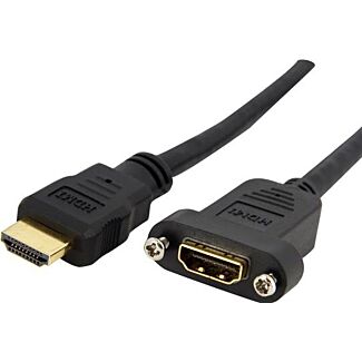 StarTech HDMIPNLFM3 3 ft HDMI Cable for Panel Mount - F/M