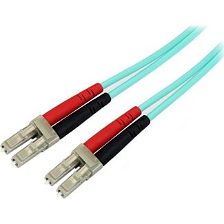 StarTech 450FBLCLC1 1m Aqua MM 50/125 OM4 Fiber Optic Cable