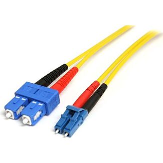 StarTech SMFIBLCSC10 10m SM Duplex Fiber Patch Cable LC to SC