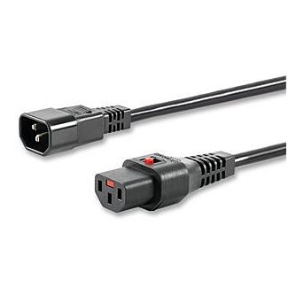 Alogic IECL-BK1314-0.5 IEC LOCK 0.5m IEC C13 to IEC C14 Power Extension Cord - Male to Female