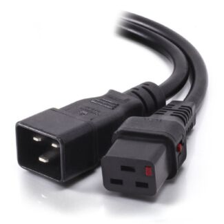 Alogic IECL-BK1920-0.5 IEC LOCK 0.5m IEC C19 to IEC C20 Power Extension Cord - Male to Female