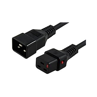 IEC Lock IECL-29-010 1m IEC LOCK Power Cable IEC-C20(M) to IEC-C19(F) Black