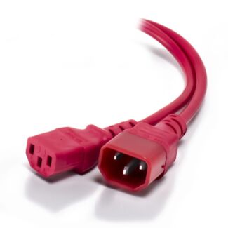 Alogic MF-C13C14-05-RD 5m IEC C13 to IEC C14 Computer Power Extension Cord - Male to Female - Red