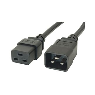 Comsol IEC-C19C20-01 1M 15A Power Extension Cable IEC-C19 to IEC-C20