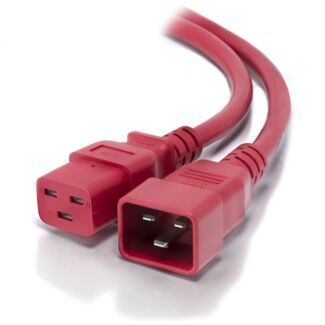 Alogic MF-C19C20-05-RD 5m IEC C19 to IEC C20 Power Extension Male to Female Cable - Red