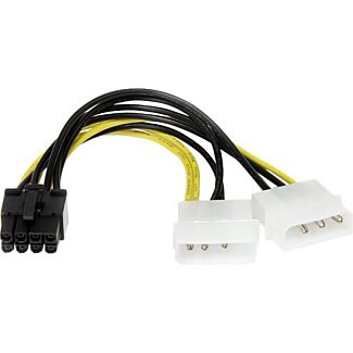 StarTech LP4PCIEX8ADP 6 LP4 to 8 Pin PCIe Power Cable Adapter