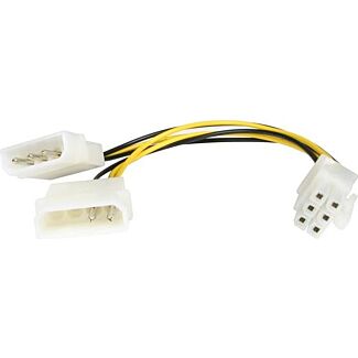 StarTech LP4PCIEXADAP 6 LP4 to 6 Pin PCIe Power Cable Adapter