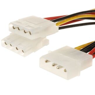 Alogic MP-Y-02 15cm Molex (Male) to 2 X Molex (Female) Power Splitter/Extension Cable