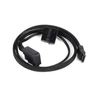 Silverstone SST-CP10 Black Sleeved slim-SATA to SATA Adapter