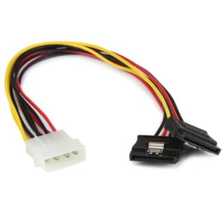 StarTech PYO2LP4LSATA 12 LP4 to 2x latching SATA Y Cable