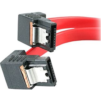 StarTech LSATA18RA2 18in Right Angle Latching SATA Cable