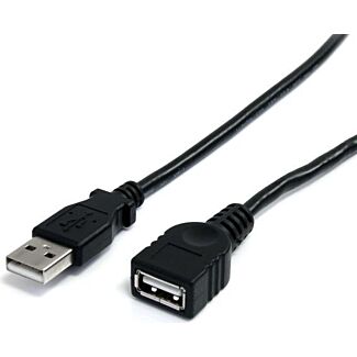 StarTech USBEXTAA3BK 3 ft Black USB Extension Cable A to A